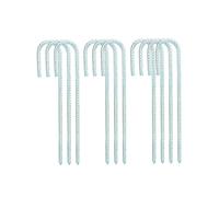 QWORK® 10x picchetti di Ancoraggio a Terra, 30cm ø 8mm, Acciaio Massiccio, Estremamente stabili, Ideali per ancorare Castelli, recinzioni, trampolini, teloni, Tende, reti
