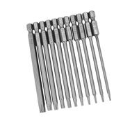 QWORK® 11 Pezzi Punte per Cacciavite Torx Acciaio S2, Inserti per Avvitatore 1/4 di Pollice, Cacciavite Esagonale T6-T40 per Cacciaviti Elettrici, Trapani Elettrici