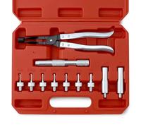 QWORK® 11 pz. Set di Attrezzi per Lo smontaggio della Guarnizione dello Stelo della valvola, pinze per valvole con adattatori e prolunga per la Riparazione dell'auto