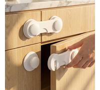 QWORK® 12 Pezzi Blocca sicurezza per Armadietto, Cassetti, Frigoriferi - Sicurezza Domestica in ABS Durevole