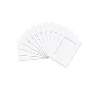 QWORK® 12 Pezzi Cartone Paspertout 42x30 cm per Immagini Formato A4, Passepartout Bianco