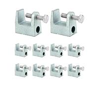 QWORK® 12 pezzi morsetto per travi, acciaio zincato, M8 (8mm), per costruzione di ponti, edilizia