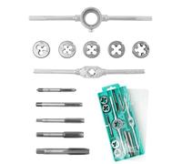 QWORK® 12-pezzi Set di maschi filettatori e filiere metriche - M6-M12 - per tagliare nuovi fili e riparare fili danneggiati