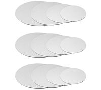 QWORK® 12 Pezzi Sottotorta Tondo Argento, 15, 20, 25, 30 Cm, Vassoio Per Torte, Cartone Per Torte Argentato, Per Matrimoni, Torte Di Compleanno, Feste In Casa