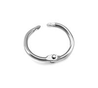 QWORK® 120 Pezzi Anelli per Rilegatura Diametro 20 mm, Anelli Raccoglitori in Metallo per Portachiavi, Quaderno, Scrapbooking Libro, Fogli Sfusi (Argento)