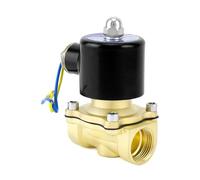 QWORK 12VDC 3/4" elettrovalvola a solenoide d'ottone con le guarnizioni di VITON - risposta rapida normalmente chiusa, per il controllo aria/combustibile