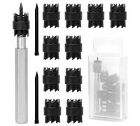 QWORK® 13 Pezzi Saldatura a Punti, 3/8" Frese per Saldatura a Punti con Gambo Esagonale, per Lamiere Sottili in Acciaio Inossidabile, Ferro, Alluminio