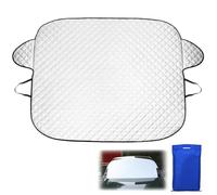 QWORK® 145x118 cm Copertura Parabrezza Auto, Anti-UV e Anti Ghiaccio, Telo 4 Strati Antivento e Impermeabile per Auto e SUV