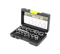 QWORK® 15 pezzi dado remover, set di estrattori per viti per viti e bulloni danneggiati con 13 estrattori per viti di diverse dimensioni