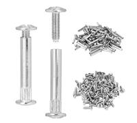 QWORK® 150 Pezzi Ferramenta per Mobili, Viti di Collegamento Armadi, Viti di Collegamento per Mobili di Spessore 31-40 mm