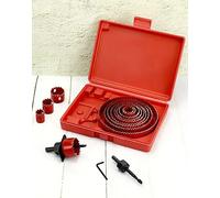 QWORK® 17 pezzi potenziata sega a tazza, kit taglierina per seghe a tazza da 19-127 mm, perfette per forare cartongesso, pannelli di densità, piastra in alluminio