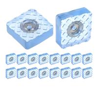 QWORK® 18 Pezzi Piedini Gomma Antiscivolo 30x30x10 mm, Gommini Sedie Quadrati con Vite per Tavolo, Scrivania, Sedia, Divano - Trasparente