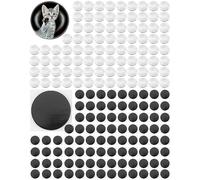 QWORK® 180 Pezzi di cabochon in Vetro e magneti Rotondi con Autoadesivo per Artigianato, Piccoli magneti per Frigorifero e Lavagna Bianca (25 mm)