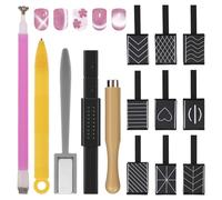 QWORK® 19 Pezzi bastoncini magnetici per unghie cat-eye, strumento per nail art magnetica per unghie cat-eye 3D