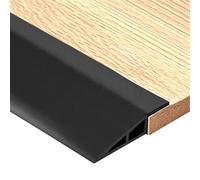 QWORK® 1M Rampa per sedia a rotelle in gomma PVC, rampa di soglia autoadesiva, striscia di transizione da pavimento flessibile per porte, piastrelle e scale (nero, altezza 1 cm)