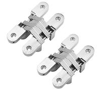 QWORK 2 Pack Cerniera nascosta, cerniera a croce per mobili hardware pieghevole porta, 95mm, portante: 40 kg