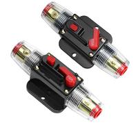 QWORK® 2 pezzi 150A interruttore di circuito, portafusibile automatico Ripristina fusibile Inverter per protezione audio dell’auto