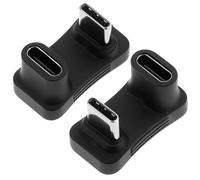 QWORK® 2 Pezzi Adattatore USB C a Forma di U, Connettore Angolare Type-C, compatibili con Laptop, Tablet e Smartphone