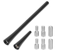 QWORK® 2 Pezzi Antenna Universale per Auto, Antenna Corta da 6.5 cm e 17.5 cm con 6 Viti, Antenna Radio da Tetto AM/FM/Dab, per Una Ricezione AM/FM ottimale