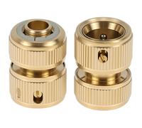 QWORK® 2 Pezzi Attacco rapido in Ottone 1/2" - Connettori per Tubi robusti per Giardinaggio e Lavaggio Auto