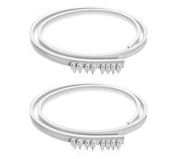QWORK® - 2 pezzi binario tenda 3 m, in plastica PVC flessibile di fissaggio, binario a soffitto, binario di tendaggio, accessori per guide scorrevoli