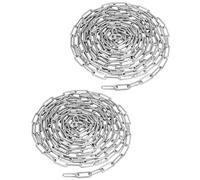QWORK® 2 Pezzi Catena acciaio zincato - Ø 3 mm - 5 m - Resistente alla ruggine - per stendere i panni/appendere le piante/catena per cani/lucchetto per bici/decorazione fai da te
