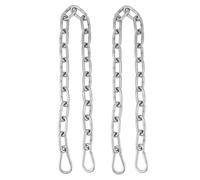 QWORK® 2 Pezzi Catena di prolunga da 65 cm con moschettone M6 - in Acciaio Inossidabile 304 da Ø6mm - per Appendere altalene, sedie sospese, amache, Sacchi da Boxe