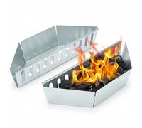 QWORK® 2 Pezzi cesti per carbonella, Supporto per combustibile in bricchette di carbonella, Compatibile con Barbecue a carbonella Weber da 47/57/67 cm