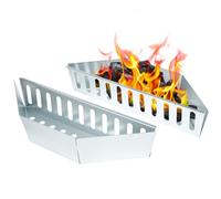 QWORK® 2 Pezzi cesti per carbonella, Supporto per combustibile in bricchette di carbonella, Compatibile con Barbecue a carbonella Weber da 47/57/67 cm