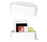 QWORK® 2 pezzi cesto portaoggetti da appendere con ganci rimovibili, organizer per appendere il letto, per libri, telefoni, accessori