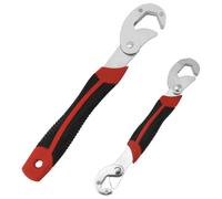 QWORK® 2 Pezzi Chiavi Regolabili a Rullino, 22-32 mm/6-22 mm, Chiavi Inglesi Multifunzionali in Acciaio Cromo Vanadio