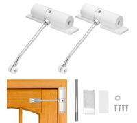 QWORK 2 Pezzi Chiudiporta Automatici, Chiudiporta a Molla, Regolabili con Leva di Regolazione e Viti per Porte Interne