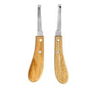 QWORK® 2 Pezzi coltelli per zoccoli, 21.5 cm raschietto per zoccoli destrimani e mancini, coltello per zoccoli con impugnatura ergonomica, per bovini, ovini, cavalli