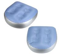 QWORK® 2 Pezzi Cuscino del Sedile Gonfiabile, Cuscino Vasca da Bagno, Seggiolino Gonfiabile con 4 Ventose