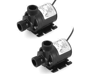 QWORK® 2 Pezzi DC 12V Pompa Brushless ad Immersione 800l/h 5m, per Fontane E Sistema di Circolazione dell'Acqua