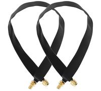 QWORK® 2 pezzi di cavo coassiale SMA da 30 cm per finestra, cavo piatto con connettore SMA, compatibile con antenna Helium Miner, antenne 4G LTE