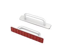 QWORK® 2 Pezzi Maniglia Autoadesiva per Porta Scorrevole, Maniglione Porta Esterna in Lega di Alluminio per Porte e Finestre, Cassetti, Armadi, Argento,148 x 25 mm Argento