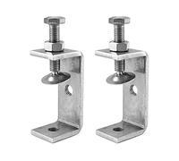 QWORK 2 Pezzi Morsetto a C in Acciaio Inox 304, Morsetto a C per impieghi gravosi, Per Lavorazione Legno DIY, Saldatura, Mobili, Colore Argento, Stile 1