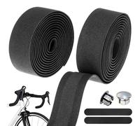 QWORK® 2 Pezzi Nastro Manubrio Antiscivolo per Bicicletta 200CM con Tappi di Chiusura - Facile Montaggio, Efficiente e Sicuro