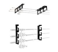 QWORK® 2 Pezzi Porta Canne da Pesca, Contiene 6 Canne, Montabile a Soffitto o a Parete, Organizzatore per Canne da Pesca, Bastoncini da Sci, Bastoncini da Escursionismo, Bastoni da Hockey