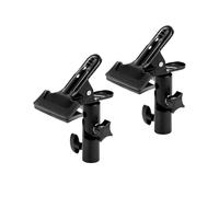 QWORK® 2 pezzi riflettore morsetto, supporto per riflettore pieghevole in lega di alluminio, con vite da 1/4 a 3/8, per studio fotografico