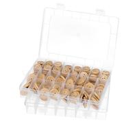 QWORK® 2 Pezzi scatole di ordinamento 24 scomparti, scatole portaoggetti regolabile, per piccoli oggetti, perline, orecchini, semi