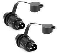 QWORK® 2 Pezzi Spina Adattatore a 3 Poli, Spina rimorchio 12 V, per Barca, Camper, Barca, Camion, Trattore