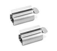 QWORK 2 pezzi spremi dentifricio, spremi tubetti, spremi tubetto dentifricio in acciaio inossidabile con funzione di supporto, risparmia dentifricio