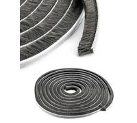 QWORK® 2 Pezzi striscia autoadesiva a spazzola, antivento antipolvere, guarnizione per porte e finestre, 9MM x 15MM x 5M
