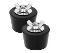 QWORK® 2 Pezzi Tappi Invernali per Piscina 32-38 mm, Tappo in Gomma con galletto in Acciaio Inossidabile