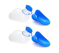 QWORK® 2 Pezzi Unisex orinatoio Bottiglia, Contenitore Urine Portatile, con Copertura, per Auto, Campeggio, Viaggi, all'aperto, 1000 ml