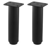 QWORK® 2 pieces piedini regolabili per mobili 150-250 mm, mobili regolabili, neri, ideali per armadi, tavoli e mobili fai da te