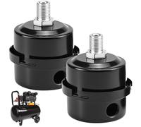 QWORK® 2 PZ Filtro silenziatore aria compressa, silenziatore del filtro di aspirazione del compressore d'aria del metallo, 1/4" PT 12mm