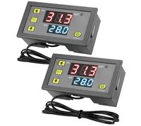 QWORK® 2 Pz W3230 Regolatore di temperatura termostato digitale 12V 20A, intervallo da -50°C a 110°C, con precisione di 0,1°C e cavo sensore da 1 m